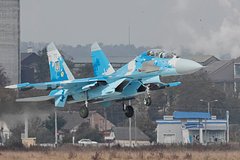 Уничтожение украинского истребителя Су-27