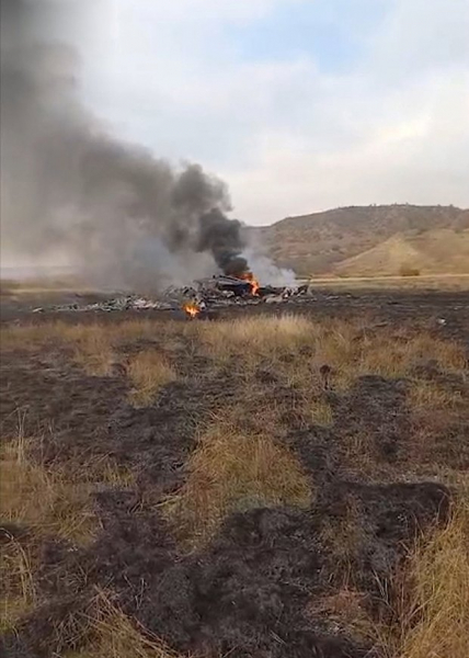 Турецкий военный самолет разбился на границе Грузии и Азербайджана