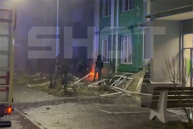 Удар дрона ВСУ по многоэтажке в Твери